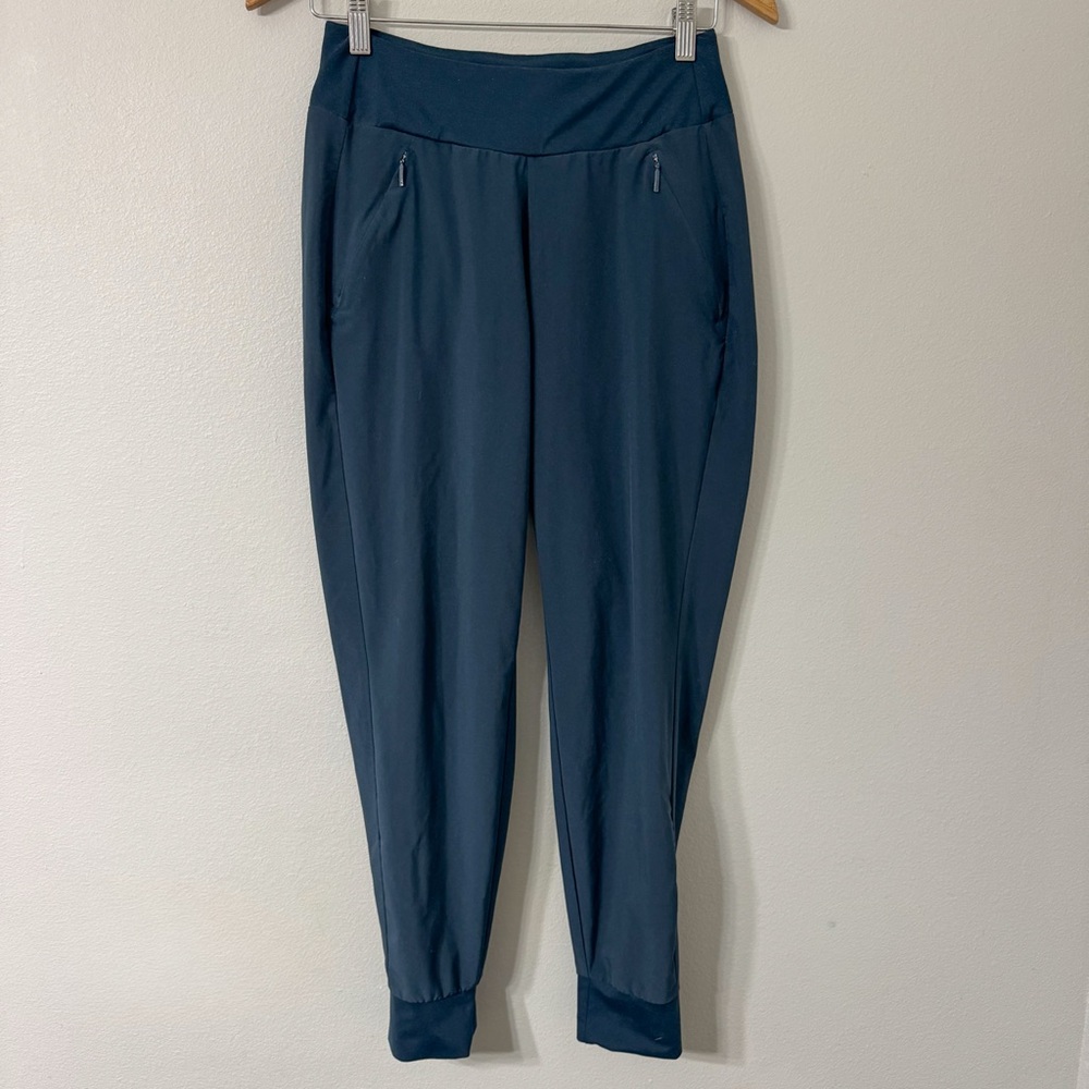 Athleta Size 2 Jogger Pants Navy Blue Stretch Athletic Travel Workwear